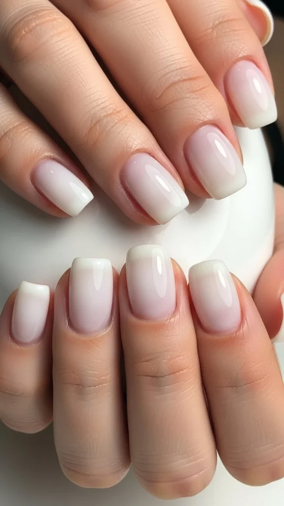 Milky White Nails for a Clean, Cloudy Touch