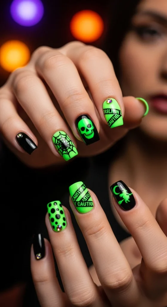 Neon Green and Black Pop