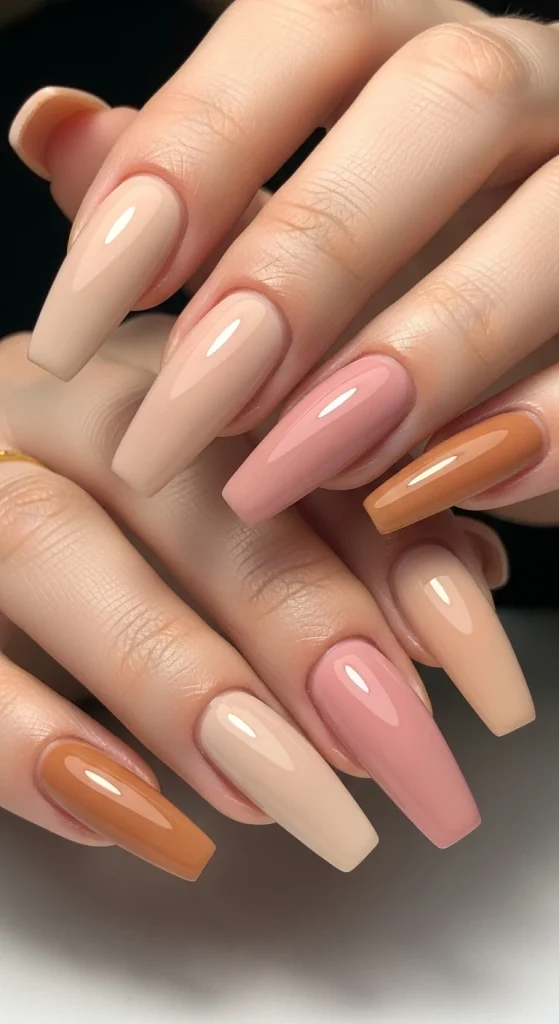 Nude Coffin Nails