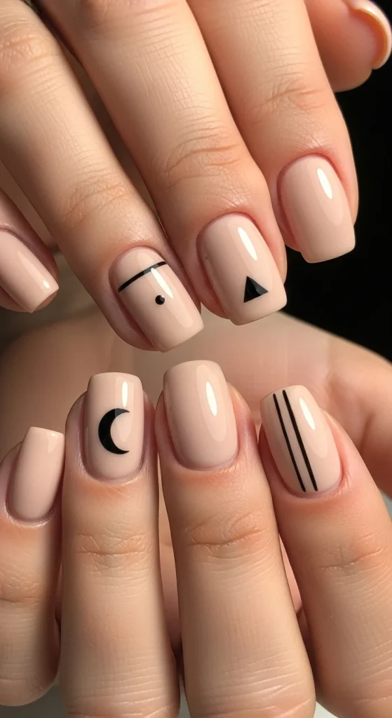 Nude with Minimalist Art