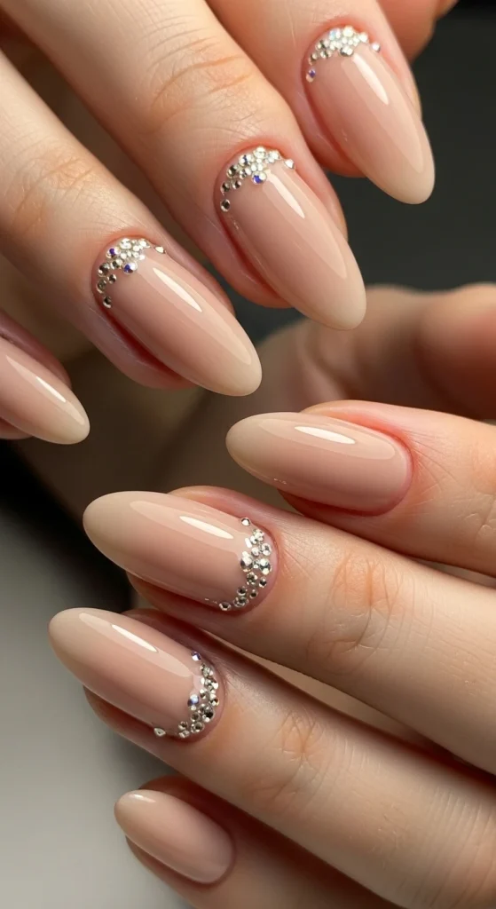 Nude with Subtle Rhinestones