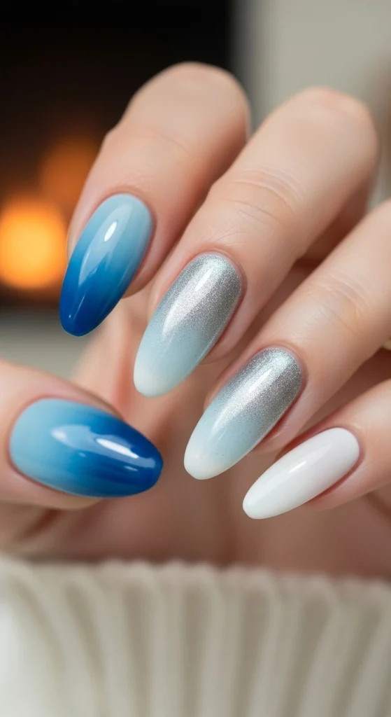 Ombre Effects with Winter Colors