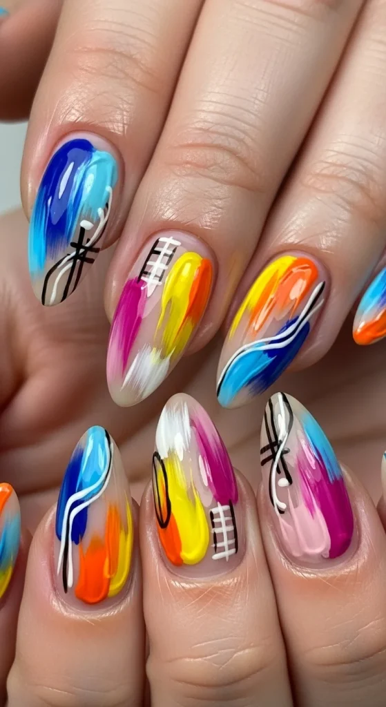Painterly Brush-Stroke Nails for Art Style Fashion