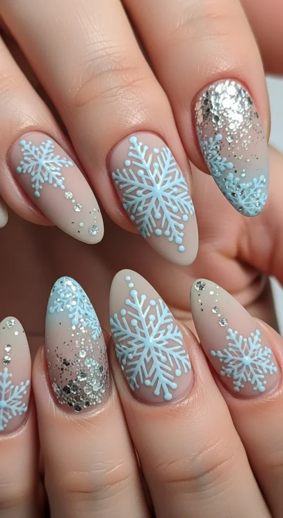 Pale Blue Snowflake Details for a Sweet Seasonal Touch