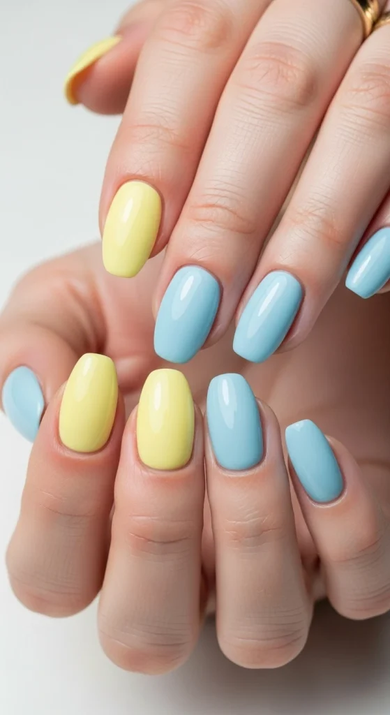 Pastel Lemon and Baby Blue Simplicity