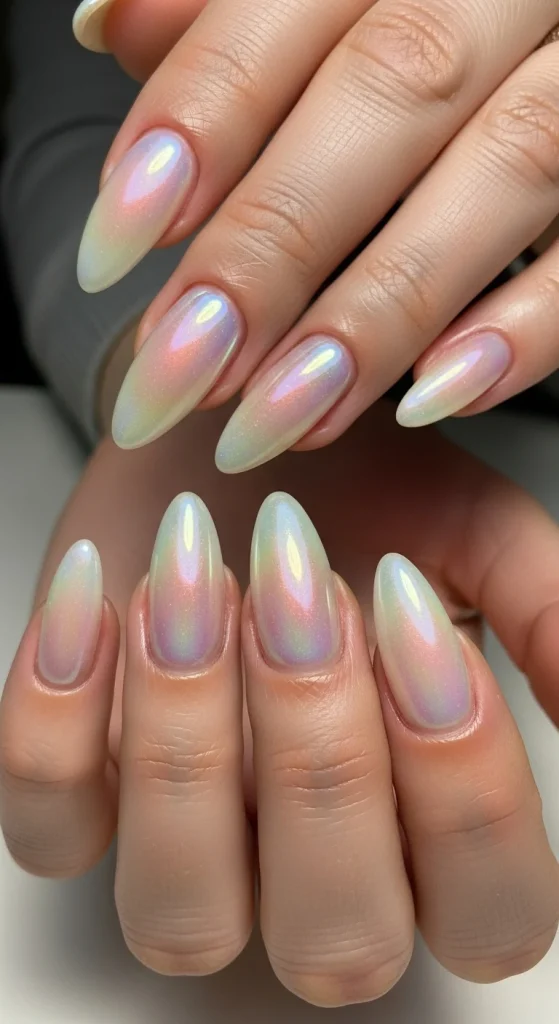 Pearlized Inner-Glow Nails for a Dreamy Finish