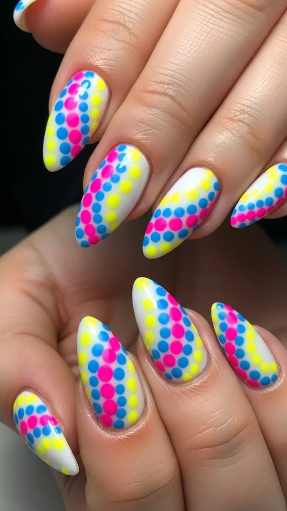 Polka Dot Waves Following the Nail Curve
