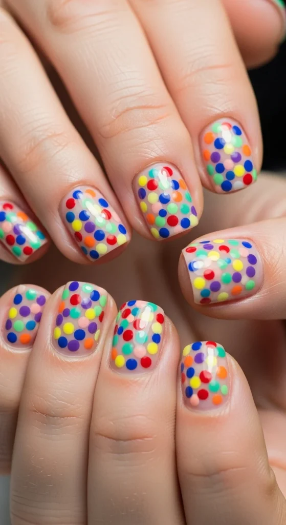 Rainbow Confetti Dots