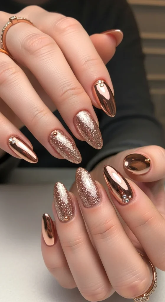 Rose Gold Glam for a Feminine Touch