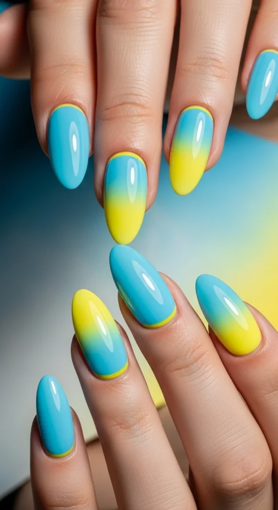 Sky Blue and Citrus Gradient