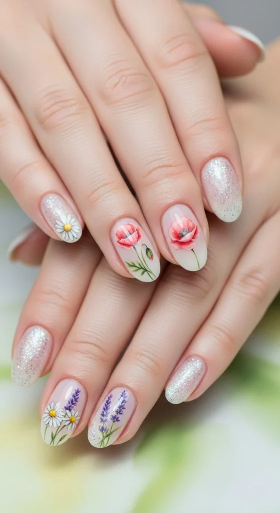 Soft Glitter Touches to Elevate Wildflower Art