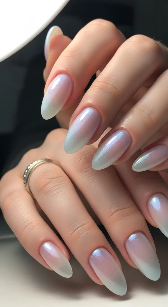 Soft Gradient Nails Inspired by Winter Light