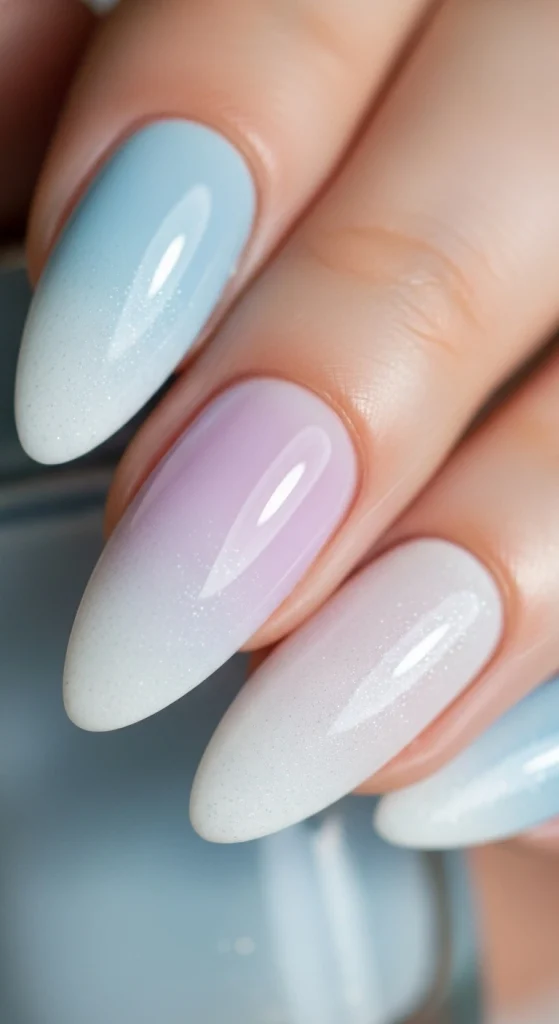 Soft Ombre in Cool Tones for a Snowy Gradient