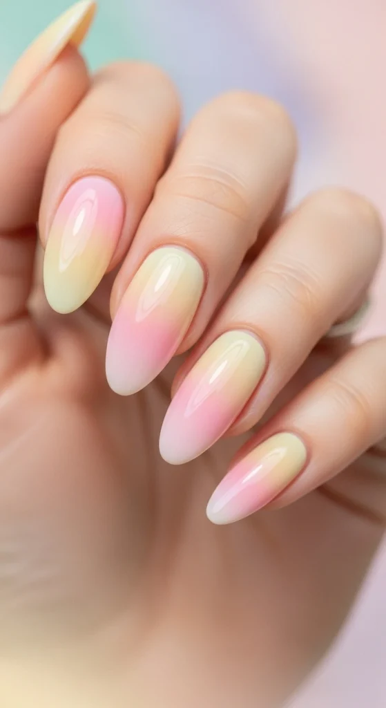 Soft Pastel Ombre for a Dreamy Touch