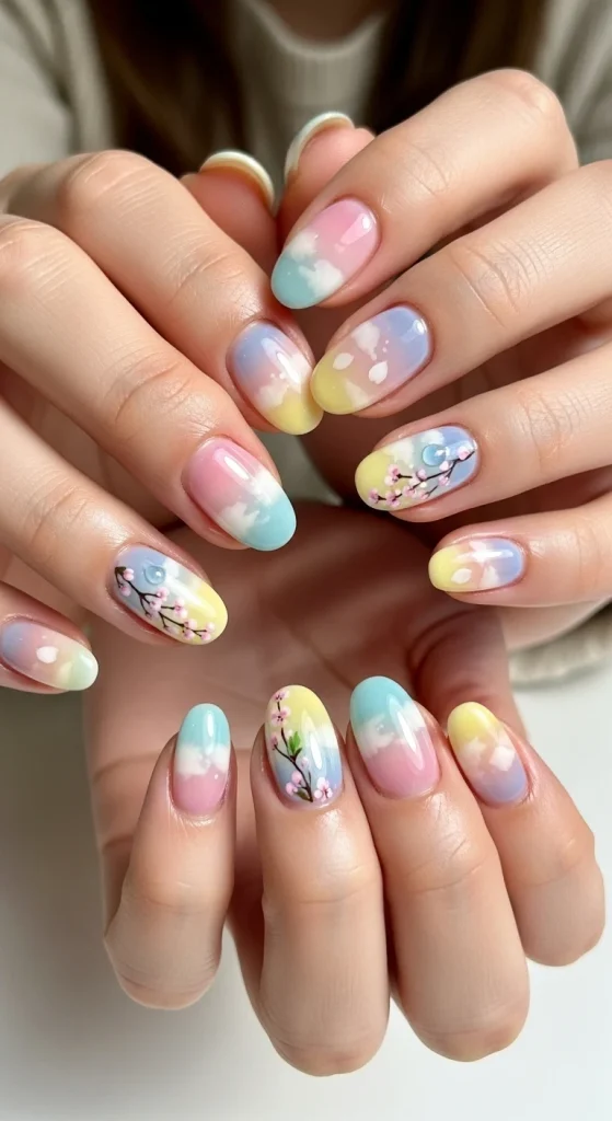 Soft Sky Pastels with Fresh Seasonal Detailing