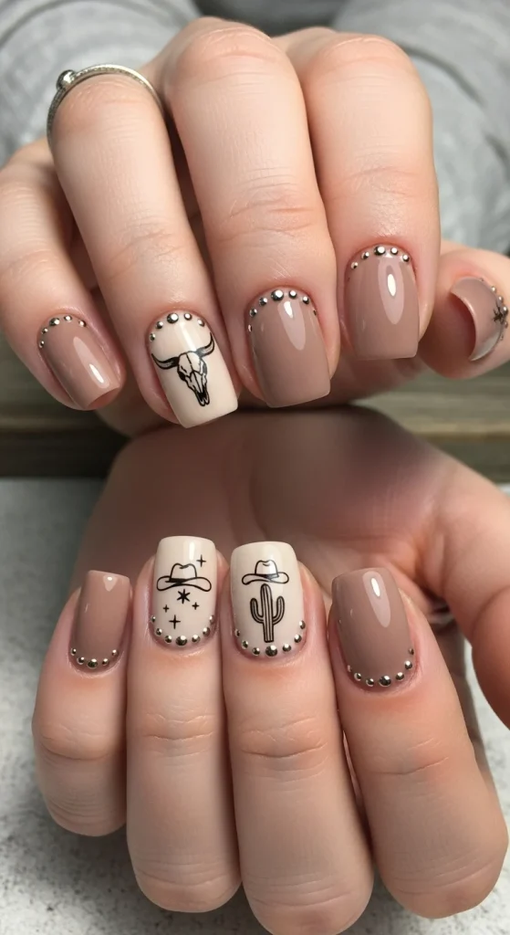 Studded Minimal Western Nails