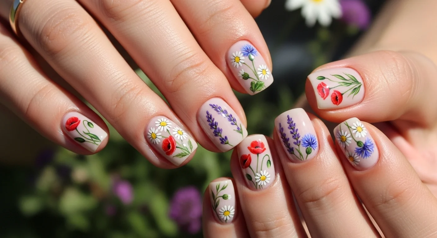 Top 10 Wildflower Nail IdeasTop 10 Wildflower Nail Ideas