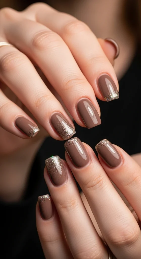 Warm Taupe with Sparkle Details