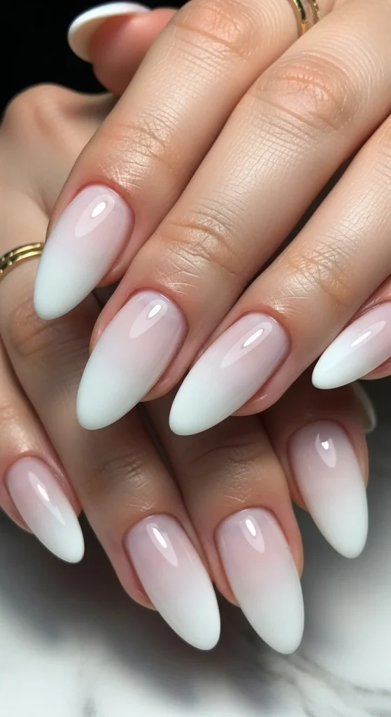 White Ombre Nails