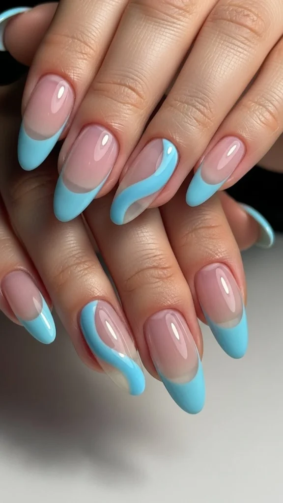 Baby Blue French Twist