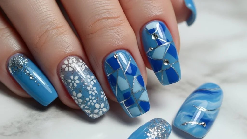 Blue Nail Art