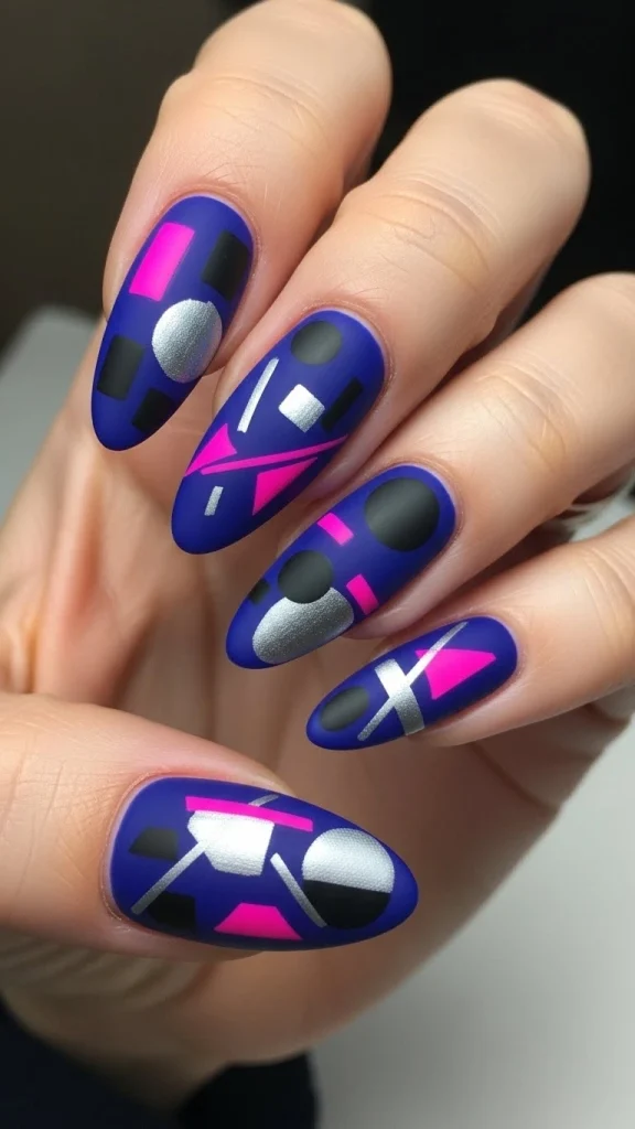 Bold Indigo Graphic Shapes