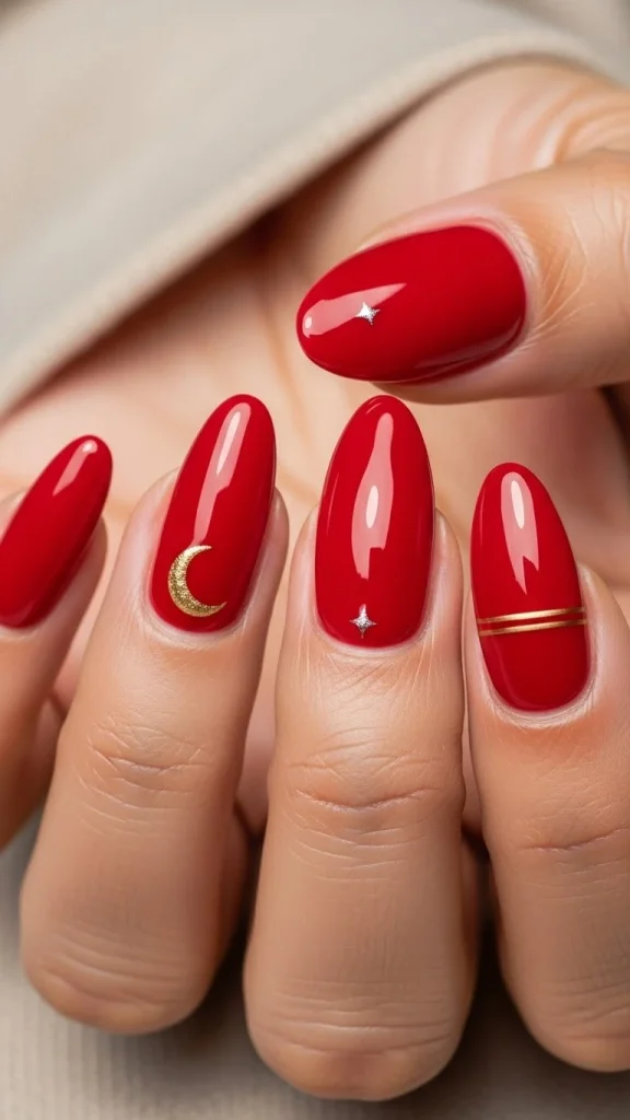 Bold Red Statement Nails