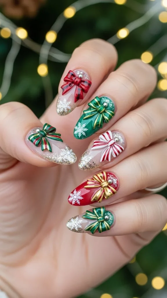 Christmas Ribbon Bow Art