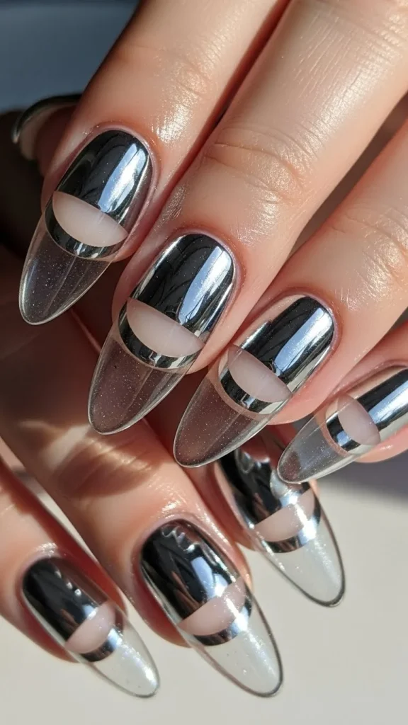 Clear Chrome Layers with a Glassy Effect