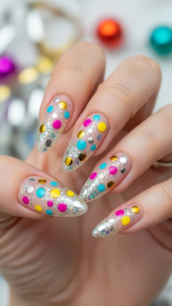 Confetti Dot Nails for a Party-Ready Look