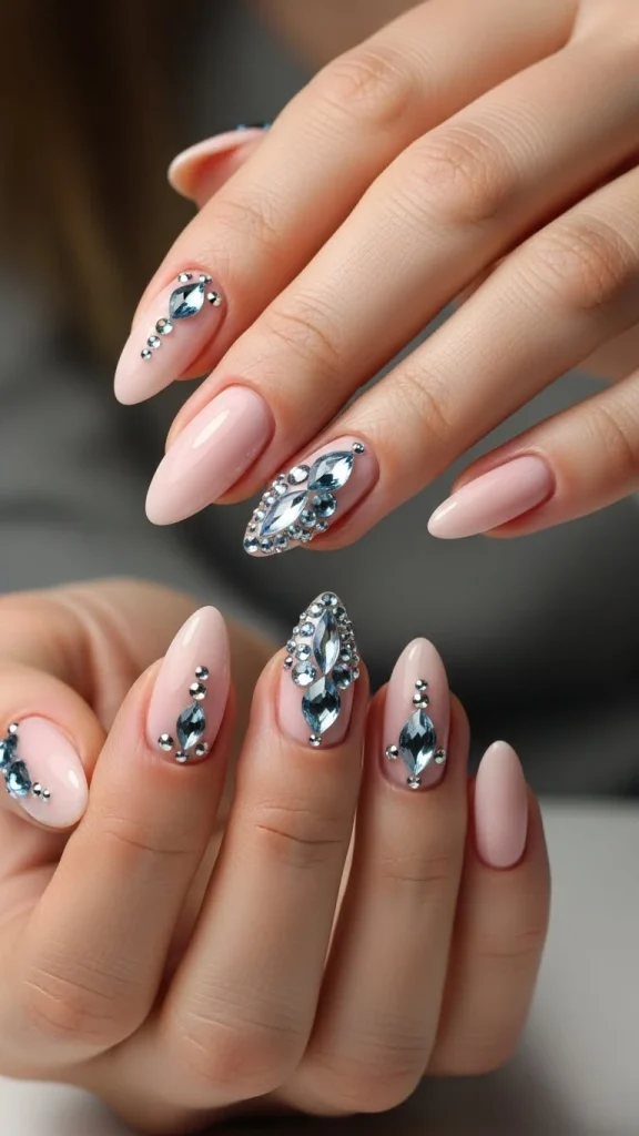 Crystal-Blue Accent Gems