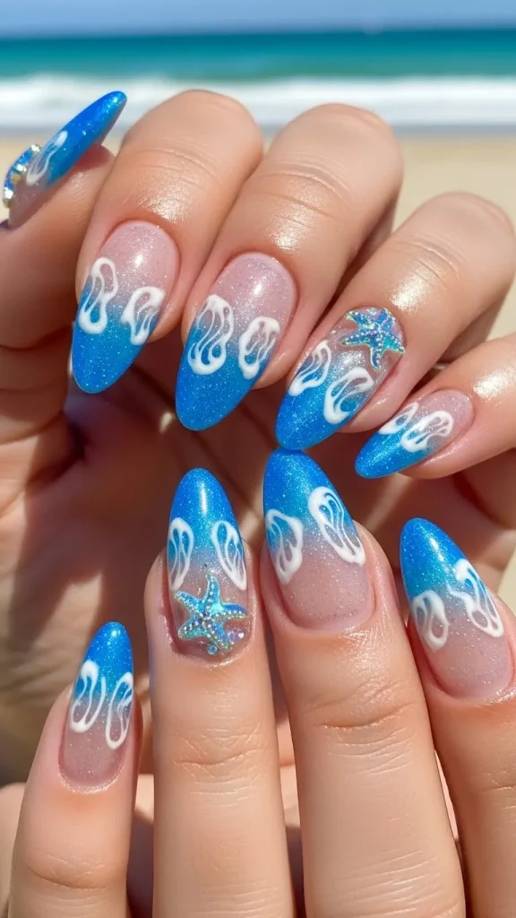 Crystal-Blue Glow Inspired by Ocean Waves