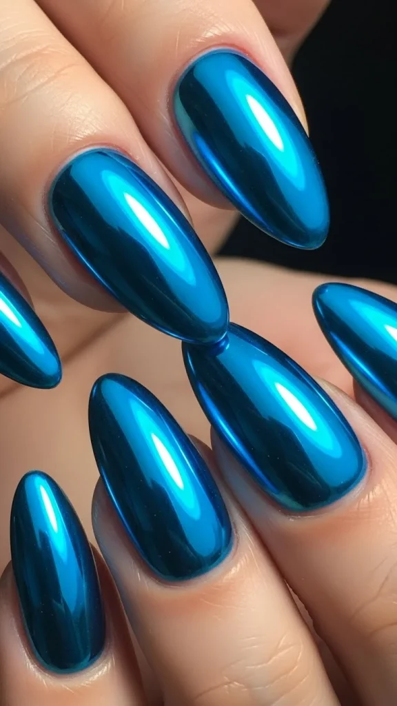 Electric Blue Chrome Shine