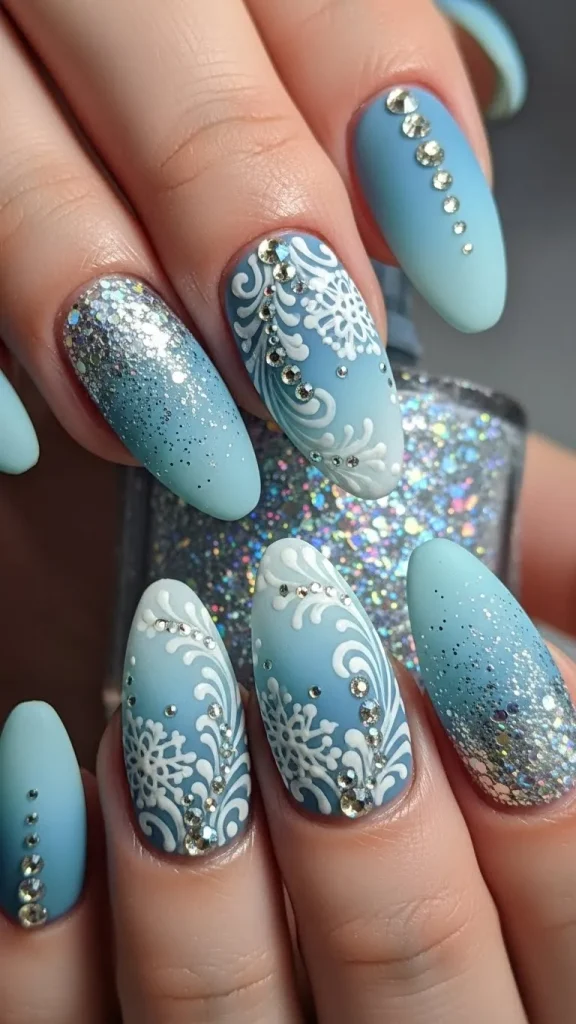 Frosted Finish Nails Inspired by Winter Light