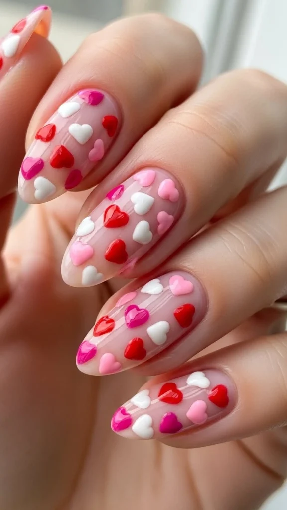 Glossy Micro Hearts for a Playful Touch