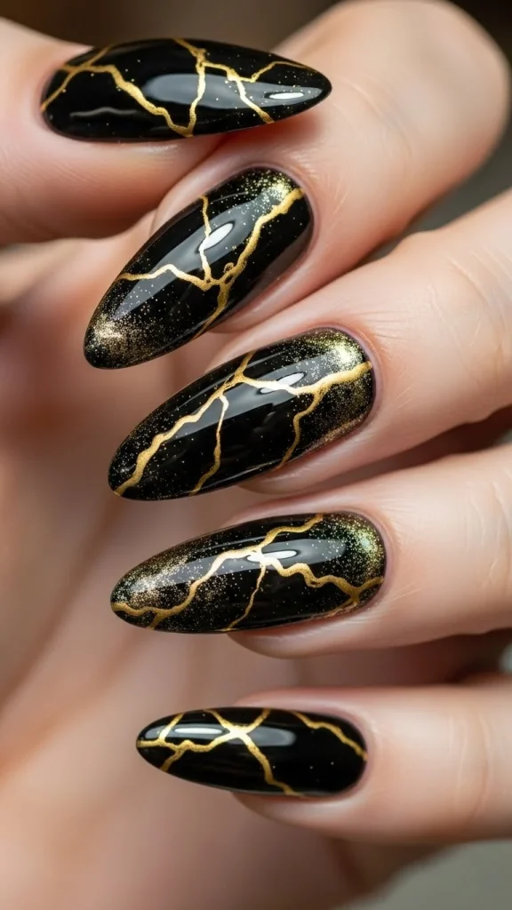 Gold Marble Veins for an Artistic Luxe Look