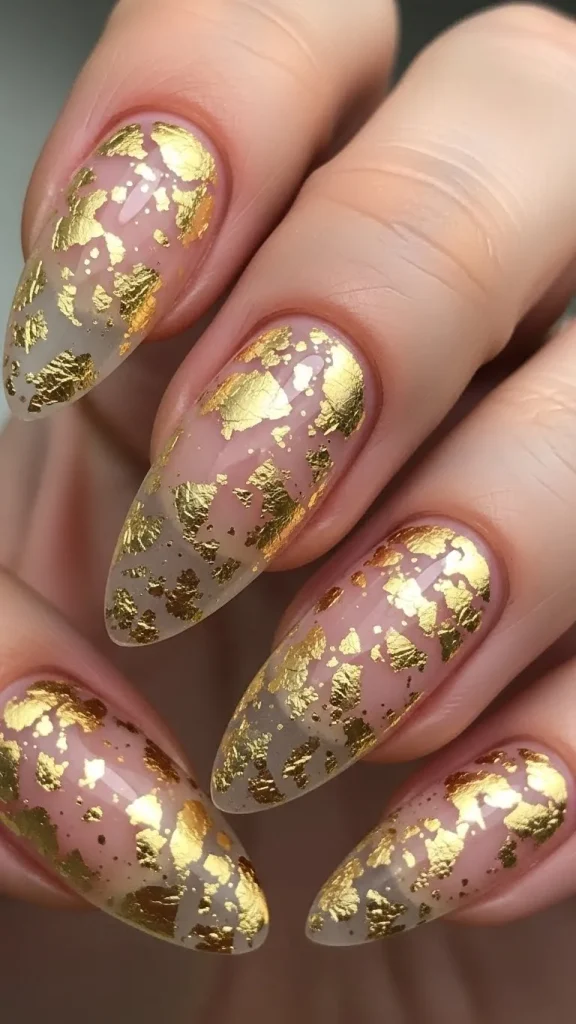 Golden Foil Flecks for Lightweight Sparkle