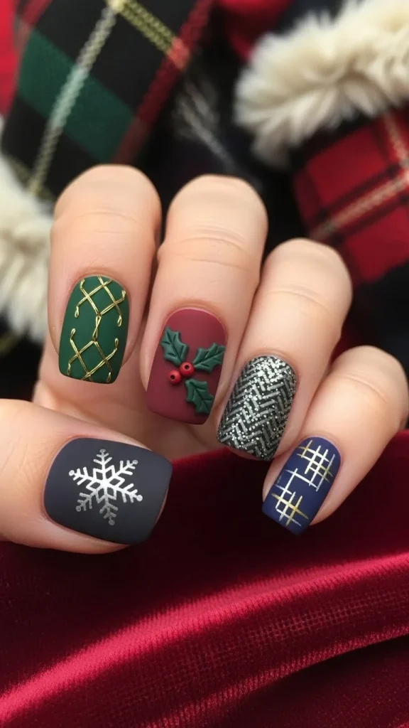 Matte Nails That Complement Heavy Fabrics