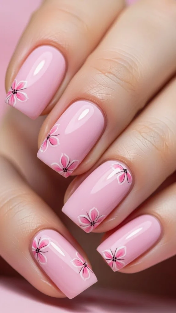 Minimal Floral Pink Detail