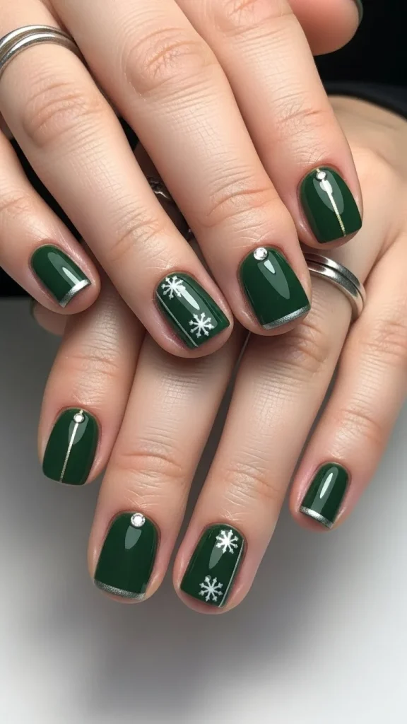 Minimal Green Manicures That Age Gracefully