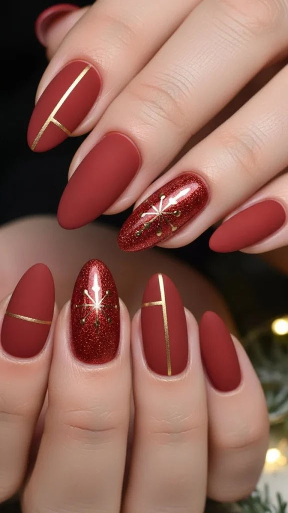 Muted Red Tones with a Refined Finish