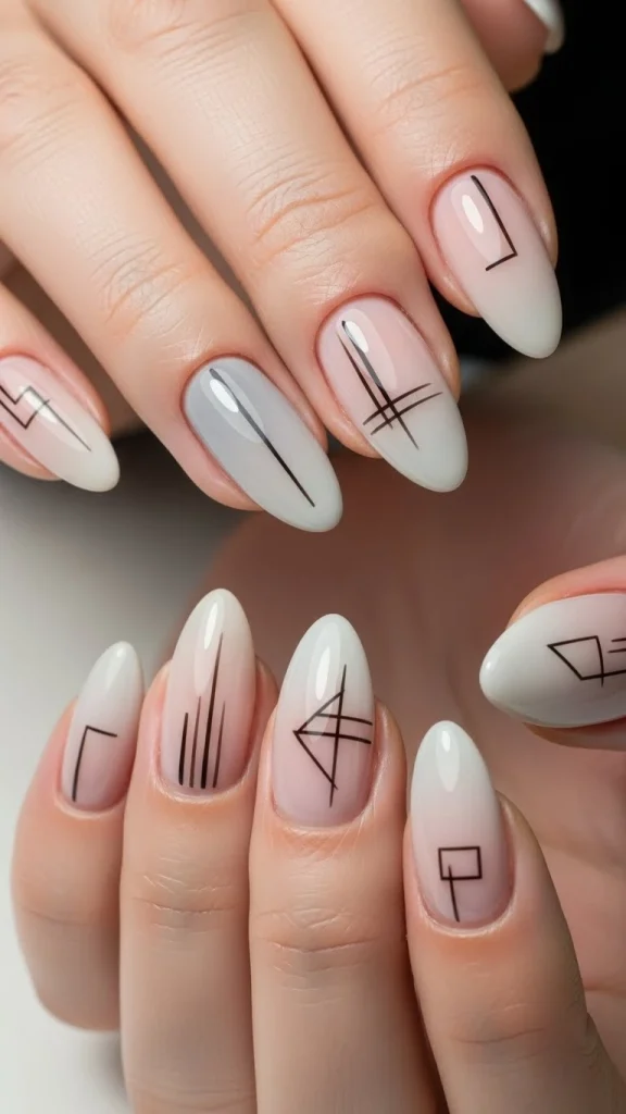Nail Inspo with Minimal Line Accents
