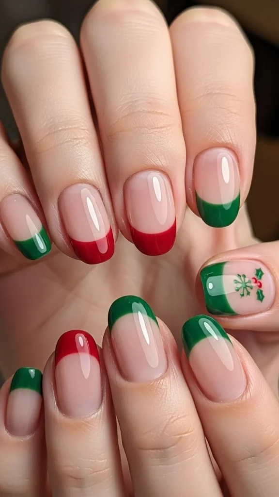 Natural Nail Bases with Seasonal Tips