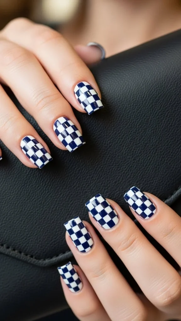 Navy Checkered Style