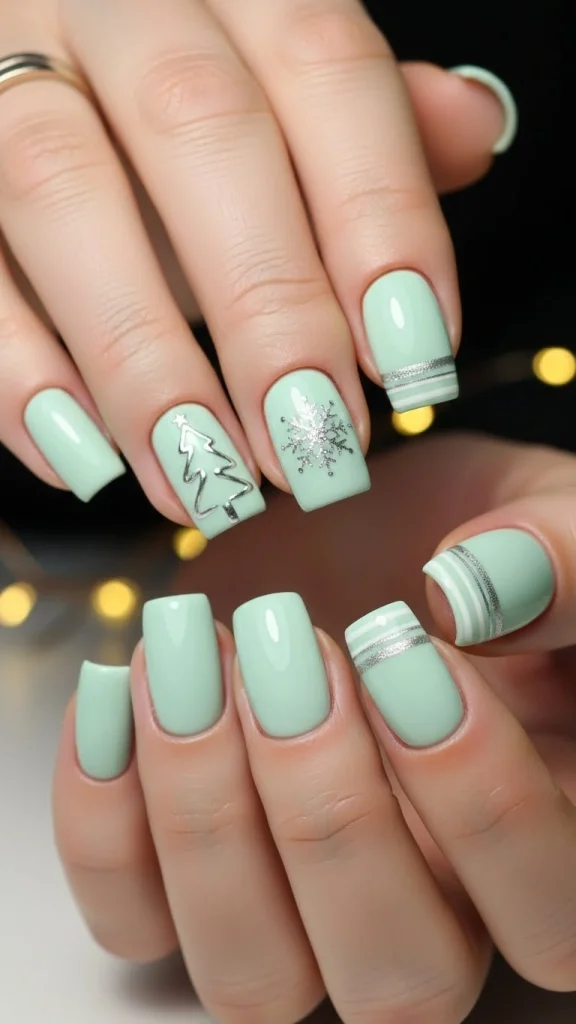 Pale Green with Clean Lines