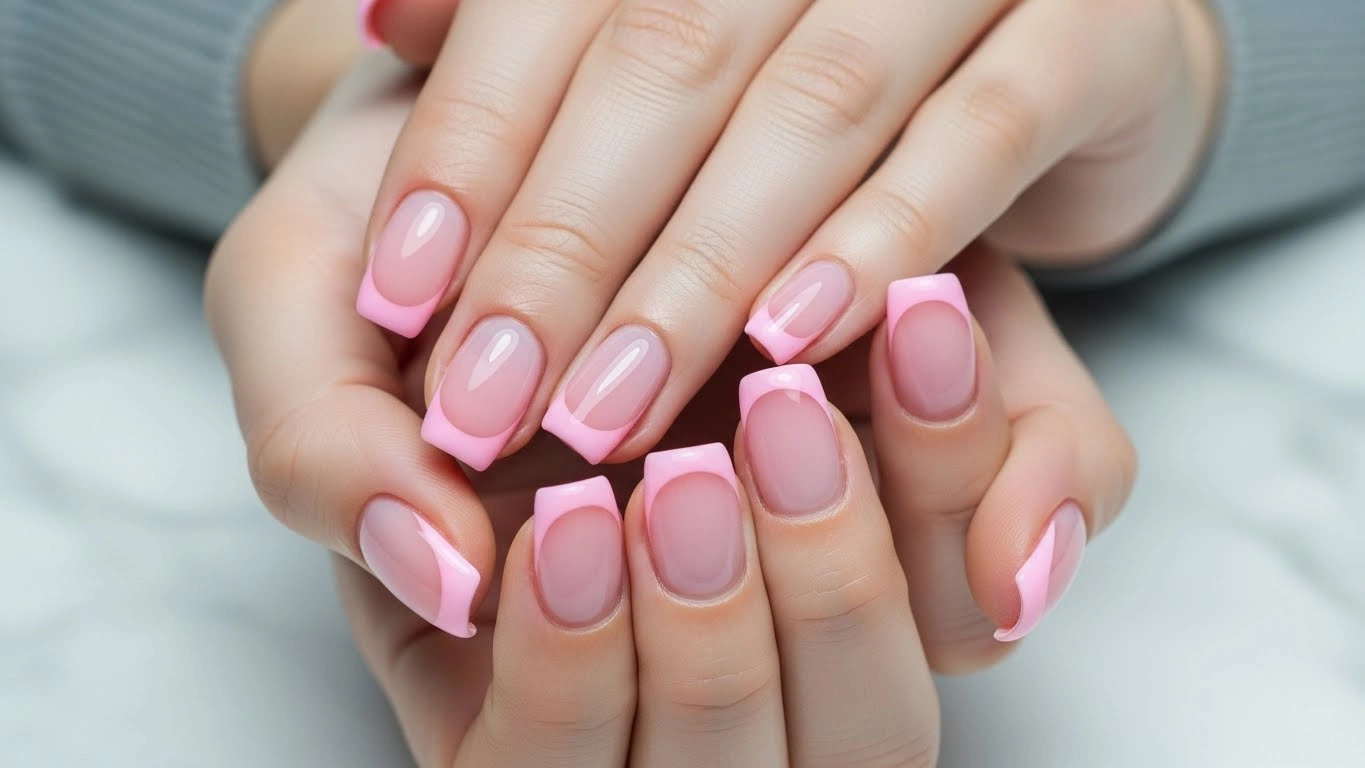 Pink French Nails