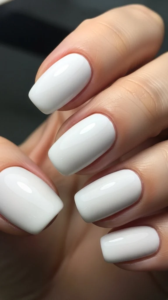 Pure Porcelain White Nails for a Smooth, Clean Finish