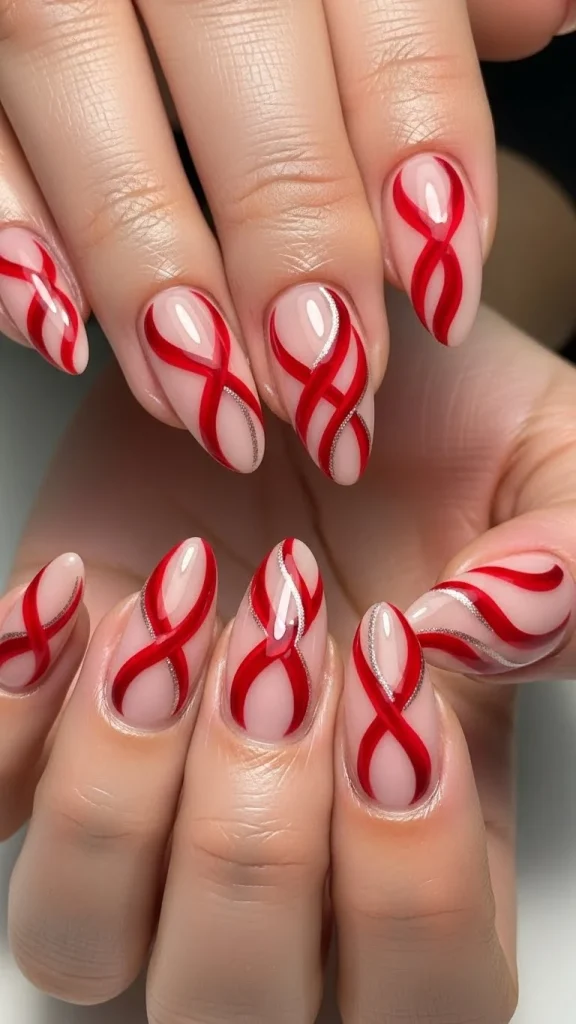 Red Ribbon-Inspired Lines