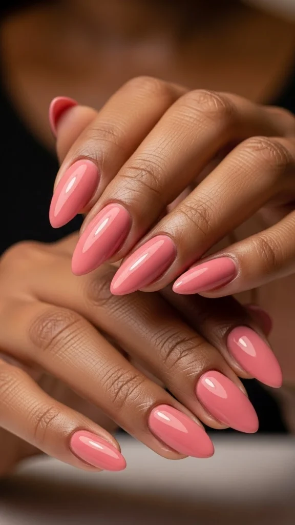 Rosy Pink Nails for a Soft, Feminine Touch