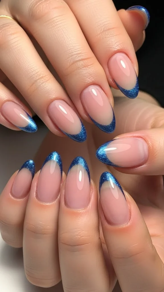 Sapphire Outline Nails